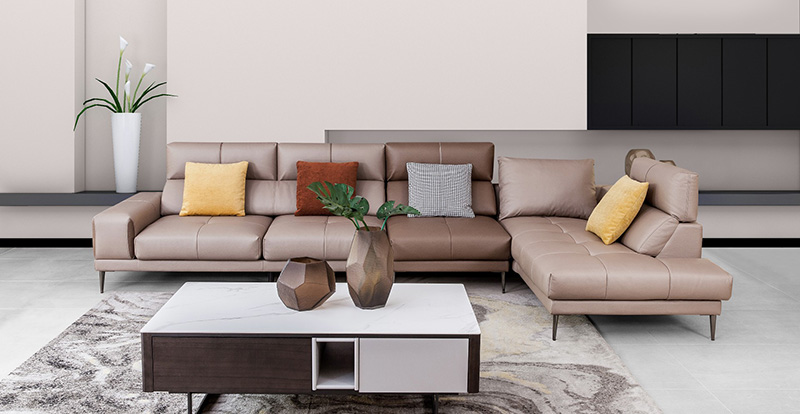 Moderne Minimalistisk Stue Teknologi Stof Hjørne Trækbar Sofa Kombination 620070